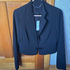 White House Black Market Black Cropped Blazer